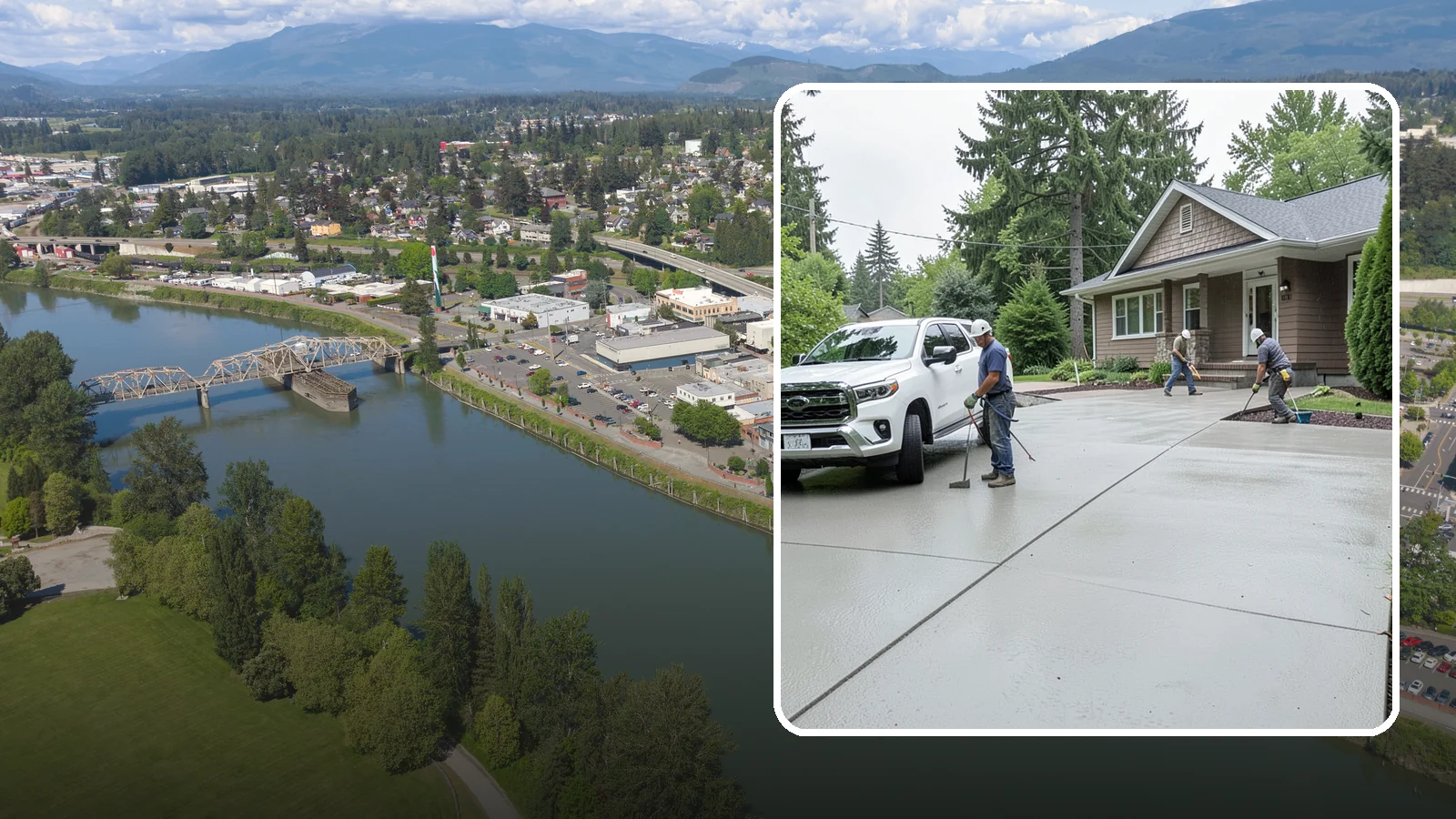 Concrete Driveway Installation in Mount Vernon, Skagit County, WA - A properly poured driveway built to shed Western Washington rain and carry daily traffic for decades.