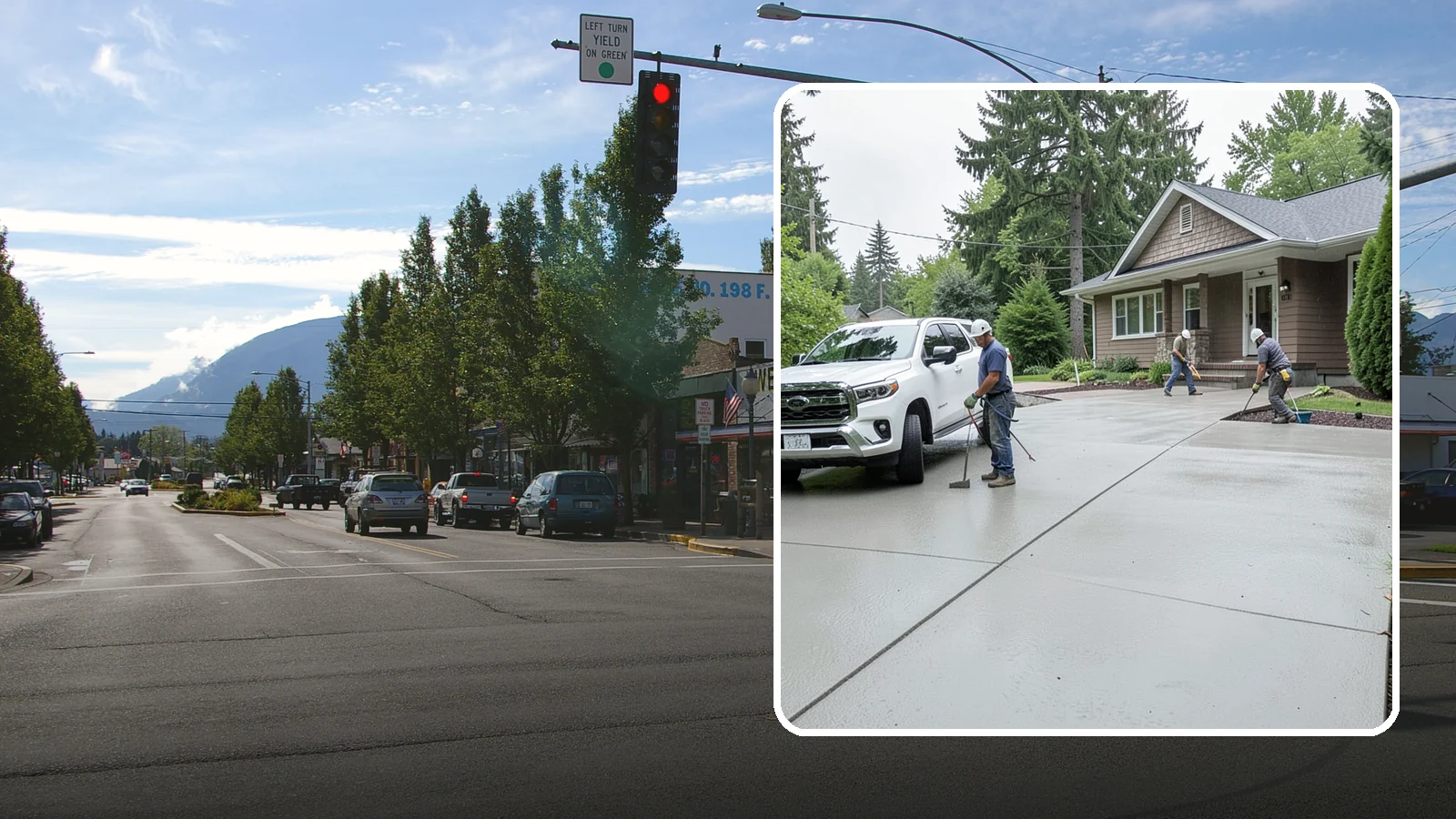 Concrete Driveway Installation in North Bend, King County, WA - A properly poured driveway built to shed Western Washington rain and carry daily traffic for decades.