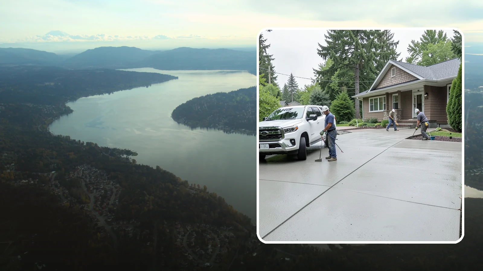 Concrete Driveway Installation in Sammamish, King County, WA - A properly poured driveway built to shed Western Washington rain and carry daily traffic for decades.