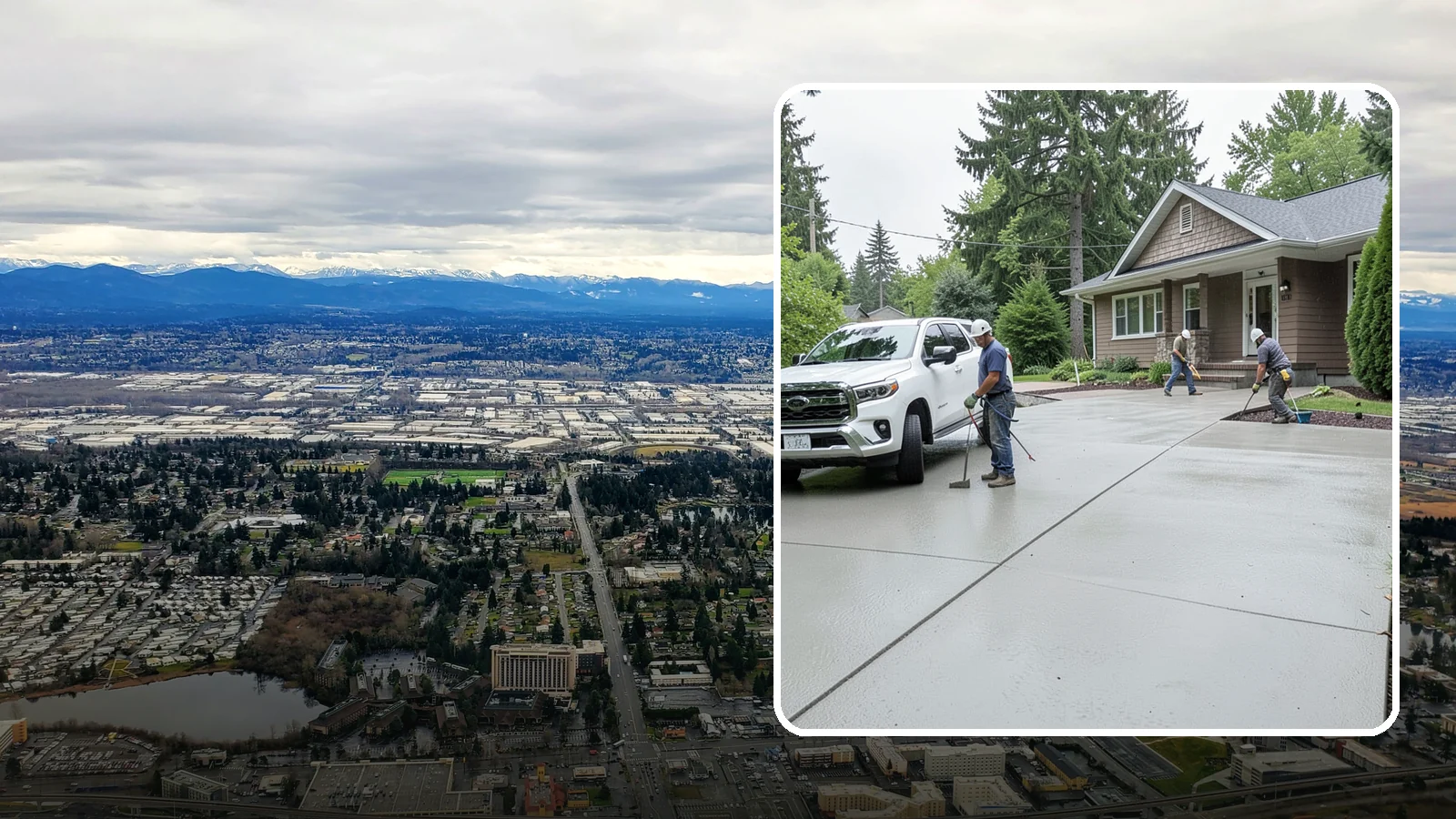 Concrete Driveway Installation in SeaTac, King County, WA - A properly poured driveway built to shed Western Washington rain and carry daily traffic for decades.