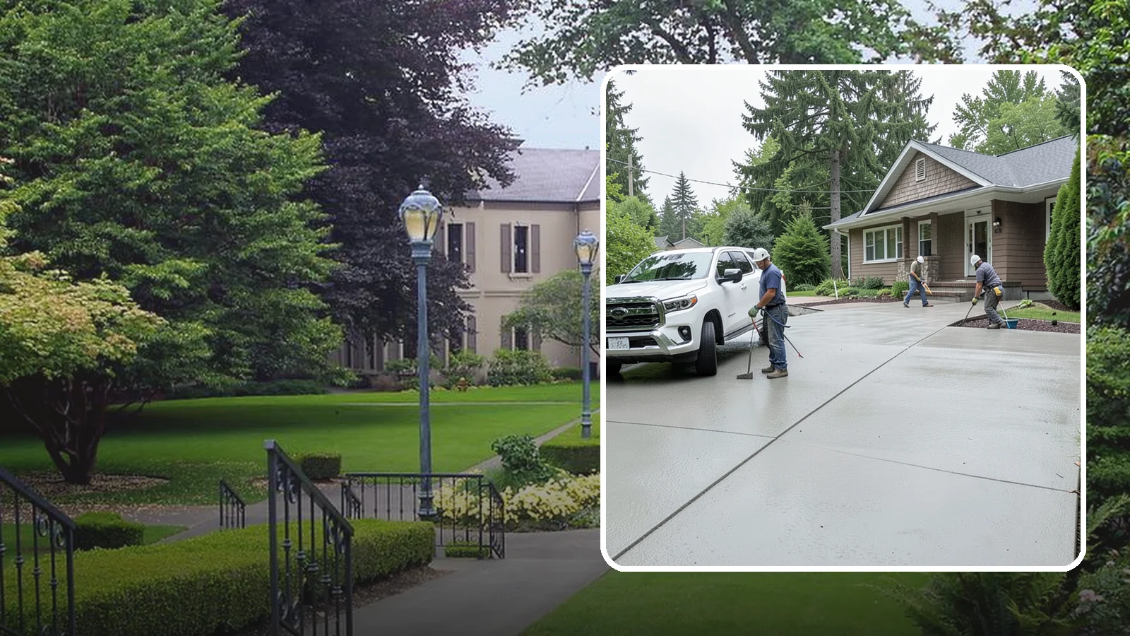 Concrete Driveway Installation in Woodinville, King County, WA - A properly poured driveway built to shed Western Washington rain and carry daily traffic for decades.