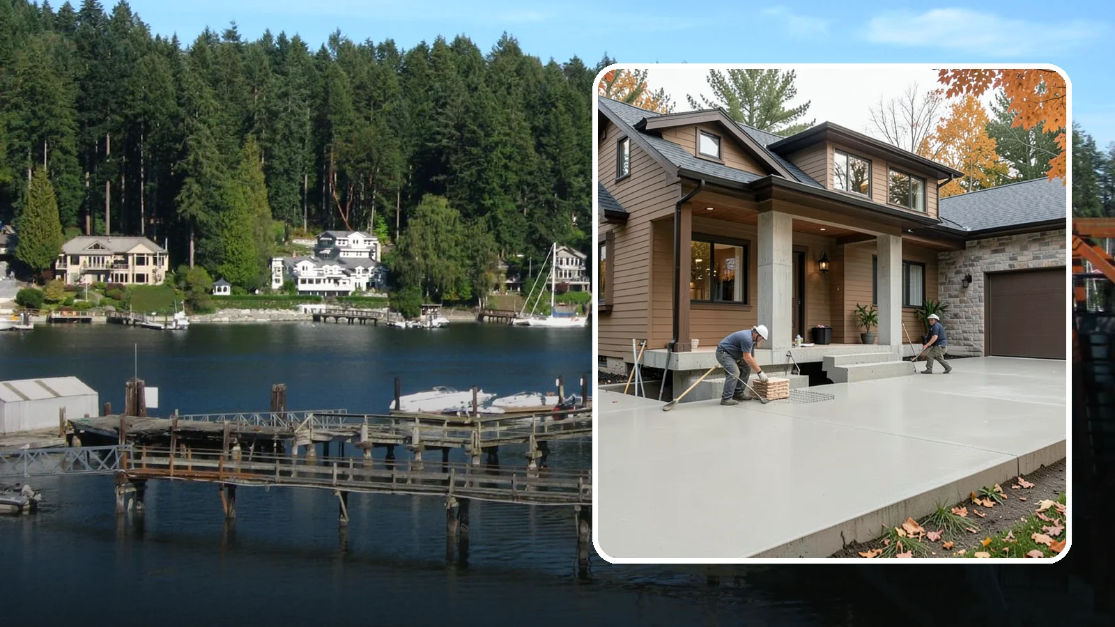 Concrete Foundation in Gig Harbor, Pierce County, WA - Engineered concrete foundations built to carry your structure and resist Puget Sound moisture and seismic movement.