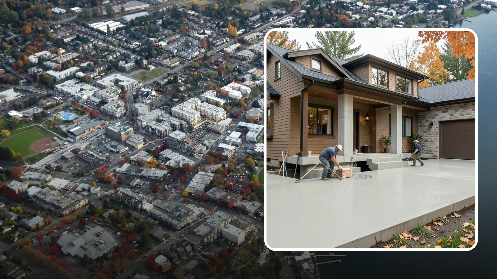 Concrete Foundation in Kirkland, King County, WA - Engineered concrete foundations built to carry your structure and resist Puget Sound moisture and seismic movement.