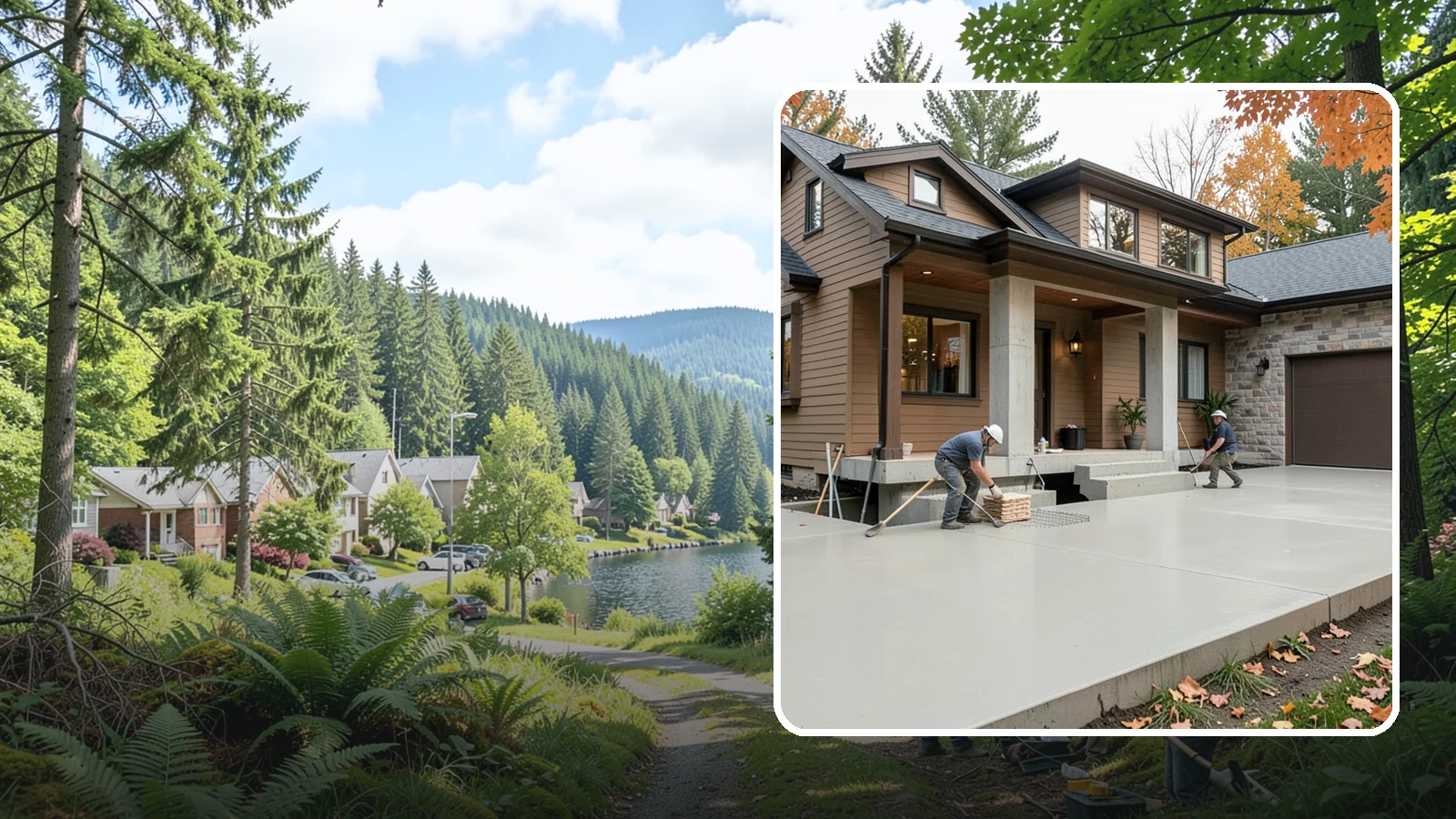 Concrete Foundation in Lake Forest Park, King County, WA - Engineered concrete foundations built to carry your structure and resist Puget Sound moisture and seismic movement.