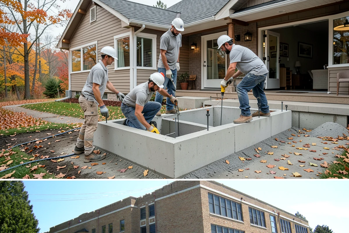 Concrete Foundation in Maple Valley, King County, WA - Foundation work is best scheduled in drier months to keep excavations stable and pours protected from heavy rain.