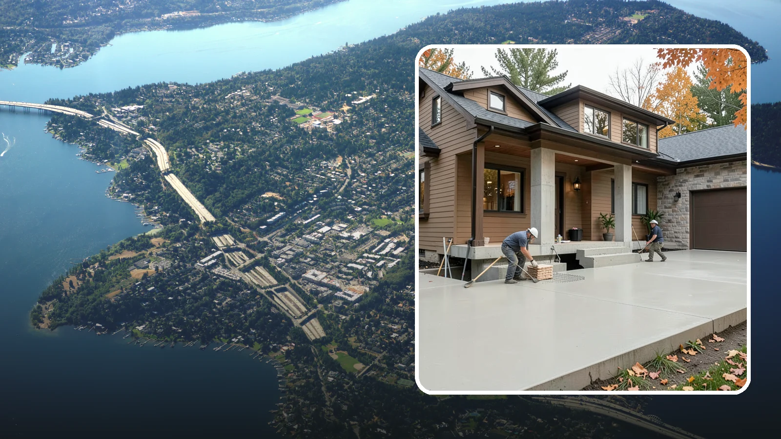 Concrete Foundation in Mercer Island, King County, WA - Engineered concrete foundations built to carry your structure and resist Puget Sound moisture and seismic movement.