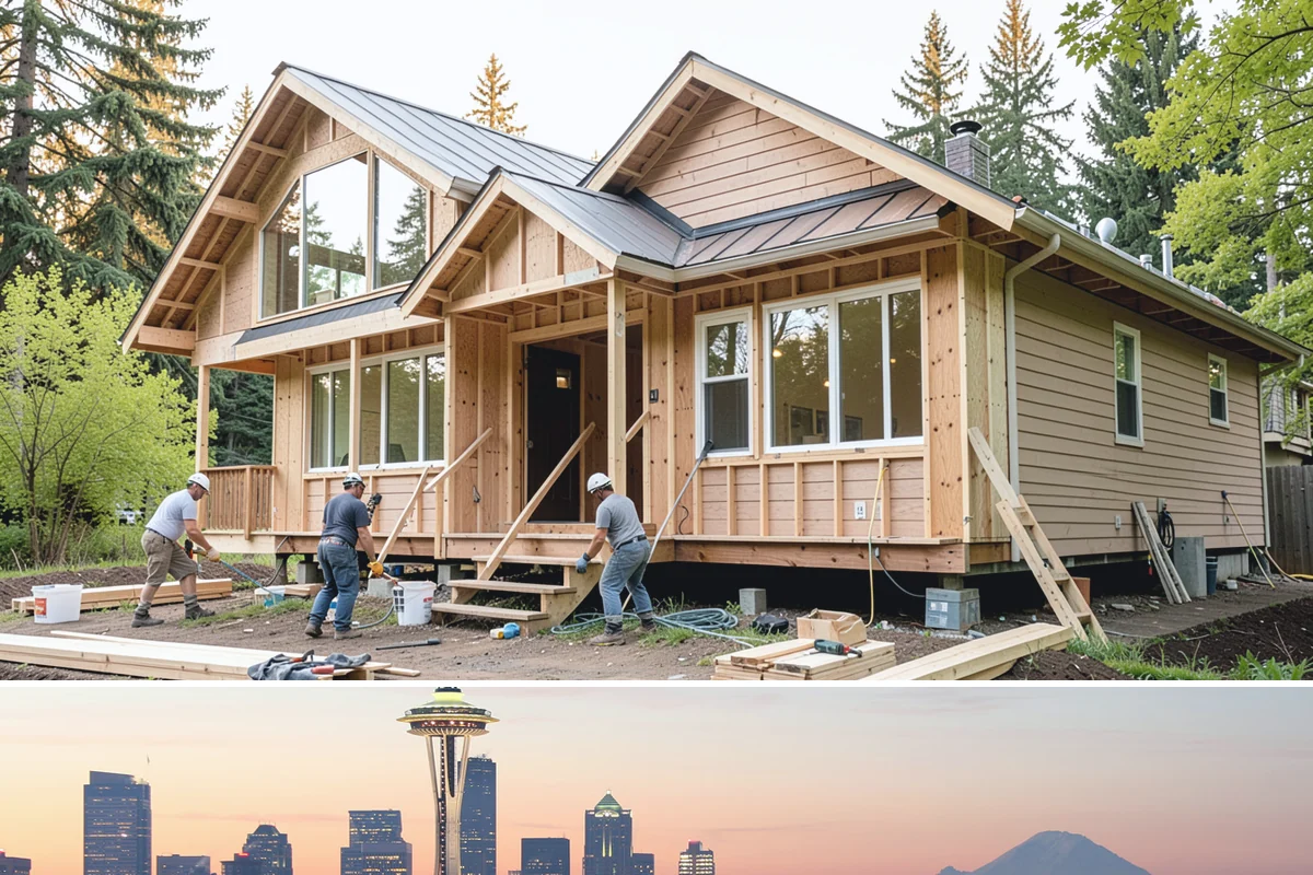 Concrete Foundation in Seattle, King County, WA - Foundation work is best scheduled in drier months to keep excavations stable and pours protected from heavy rain.