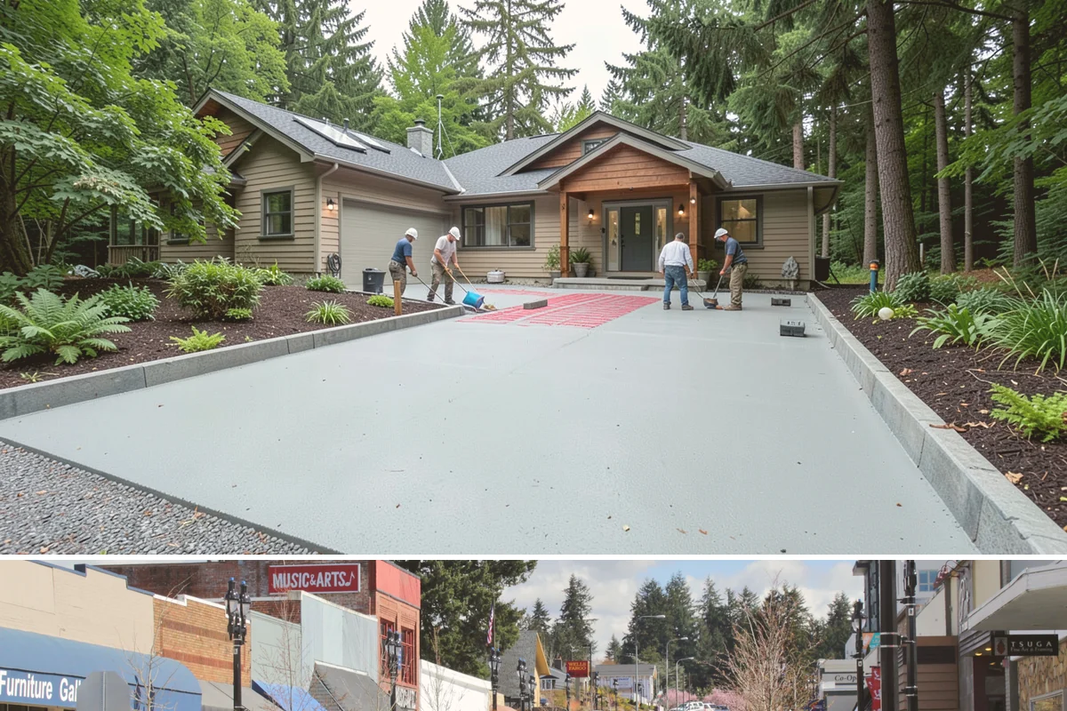 Concrete Leveling in Bothell, King County, WA - Leveling can be performed year-round since it requires no pouring or extended cure time.