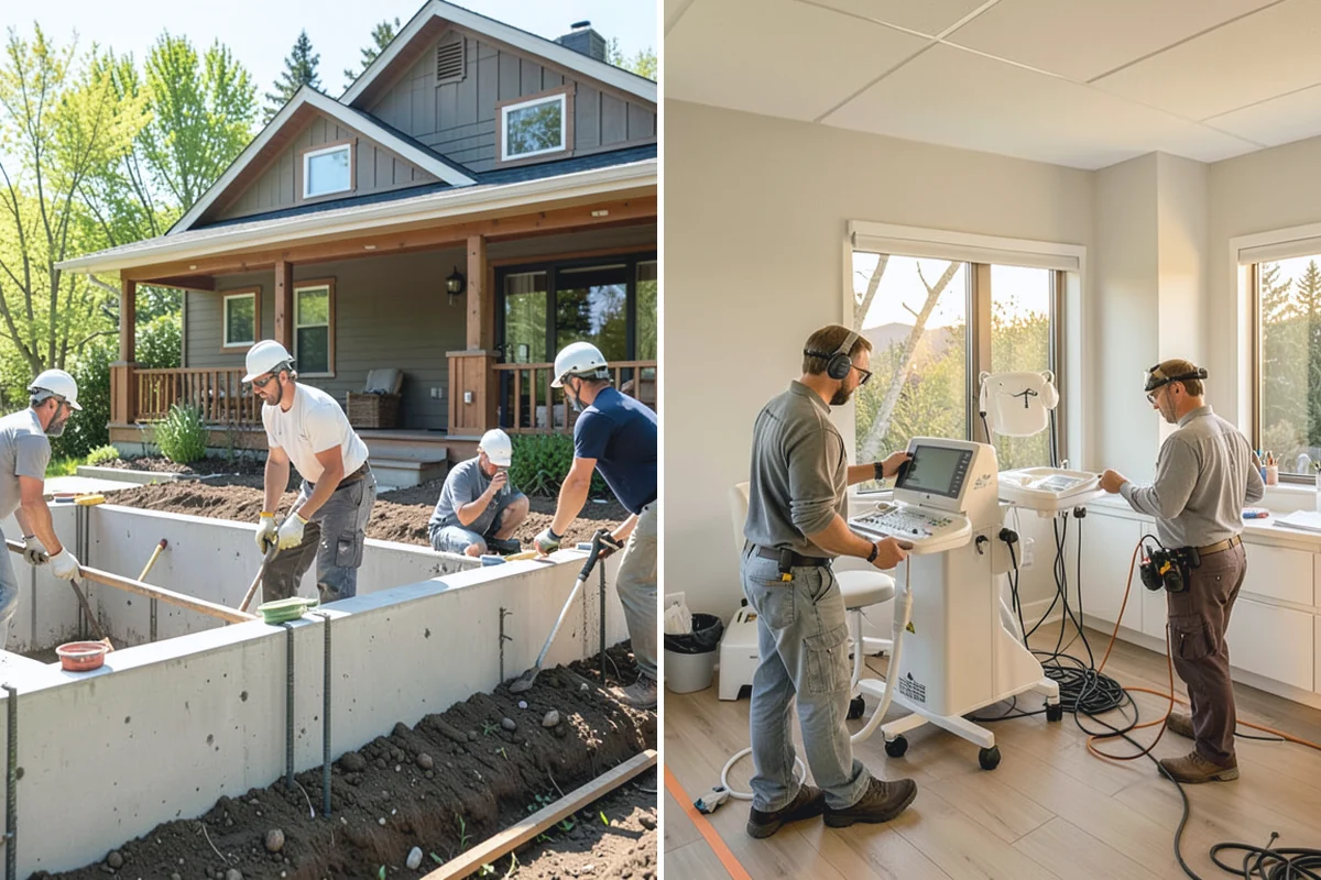 Concrete Leveling in Woodinville, King County, WA - Inspect the settlement and locate voids