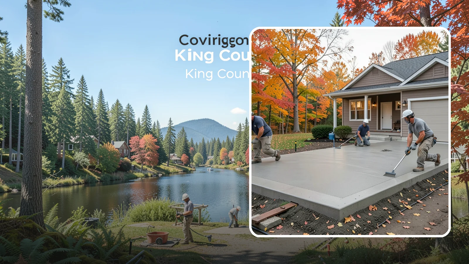 Concrete Pad Installation in Covington, King County, WA - Level, load-rated pads for hot tubs, sheds, AC units, and RV parking that won't sink into wet soil.
