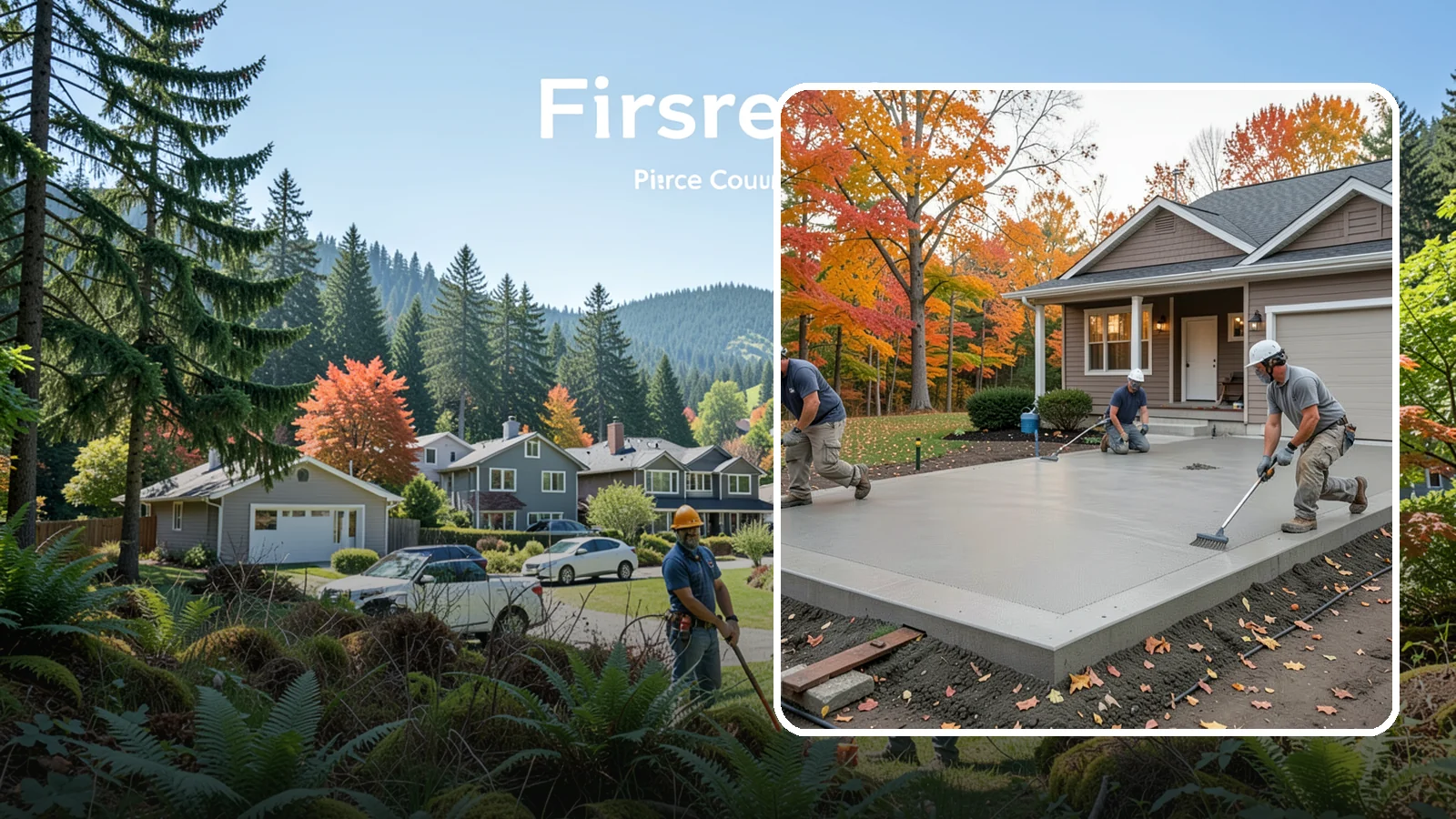Concrete Pad Installation in Fircrest, Pierce County, WA - Level, load-rated pads for hot tubs, sheds, AC units, and RV parking that won't sink into wet soil.