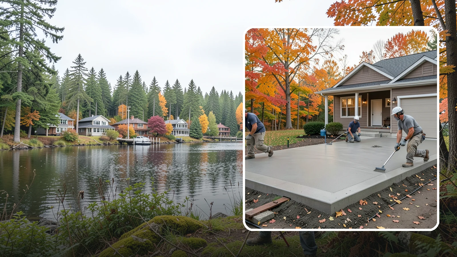 Concrete Pad Installation in La Conner, Skagit County, WA - Level, load-rated pads for hot tubs, sheds, AC units, and RV parking that won't sink into wet soil.