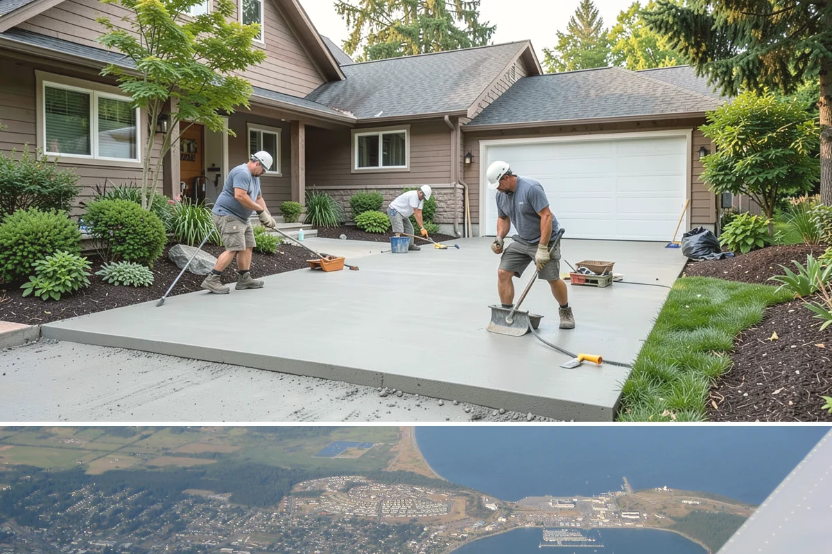 Concrete Pad Installation in Oak Harbor, Island County, WA - Drier months make base compaction and curing more reliable, though pads can be scheduled year-round with protection.