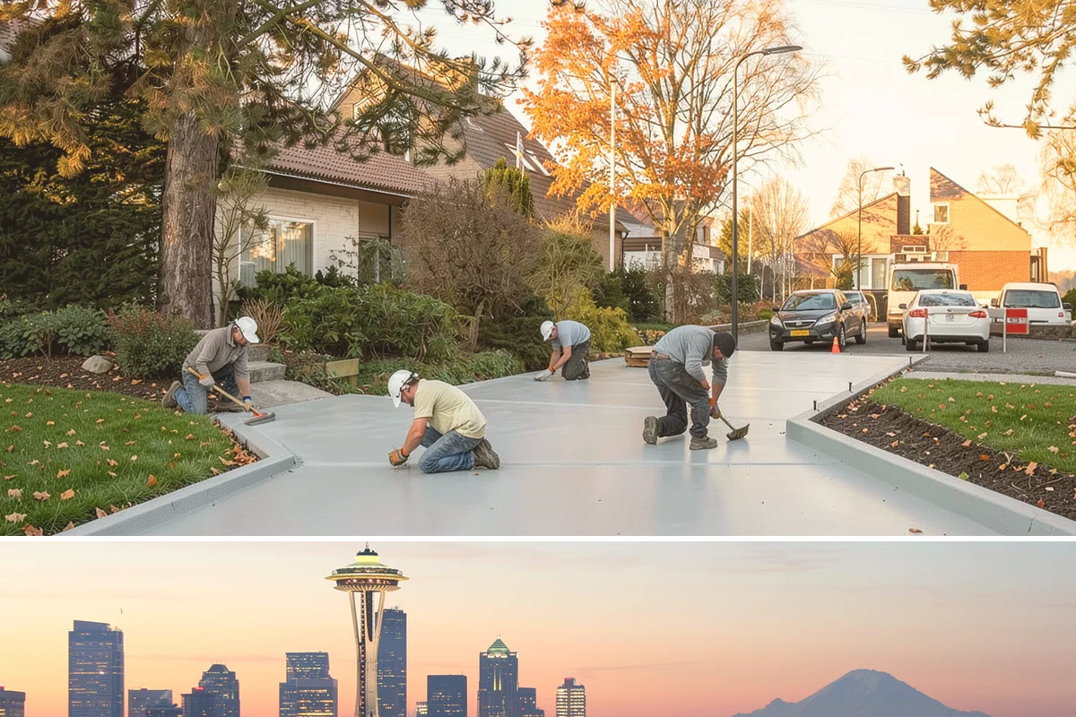 Concrete Pad Installation in Seattle, King County, WA - Drier months make base compaction and curing more reliable, though pads can be scheduled year-round with protection.