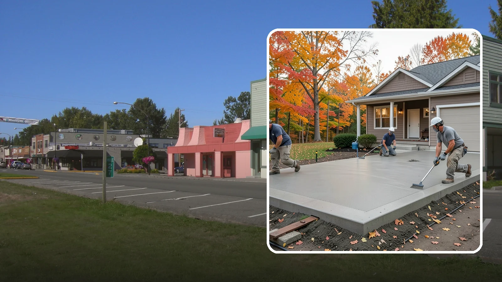 Concrete Pad Installation in Snoqualmie, King County, WA - Level, load-rated pads for hot tubs, sheds, AC units, and RV parking that won't sink into wet soil.