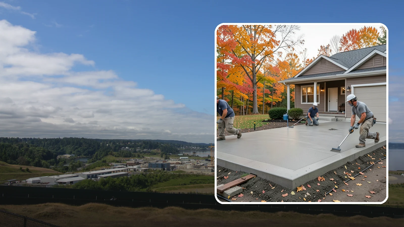 Concrete Pad Installation in University Place, Pierce County, WA - Level, load-rated pads for hot tubs, sheds, AC units, and RV parking that won't sink into wet soil.