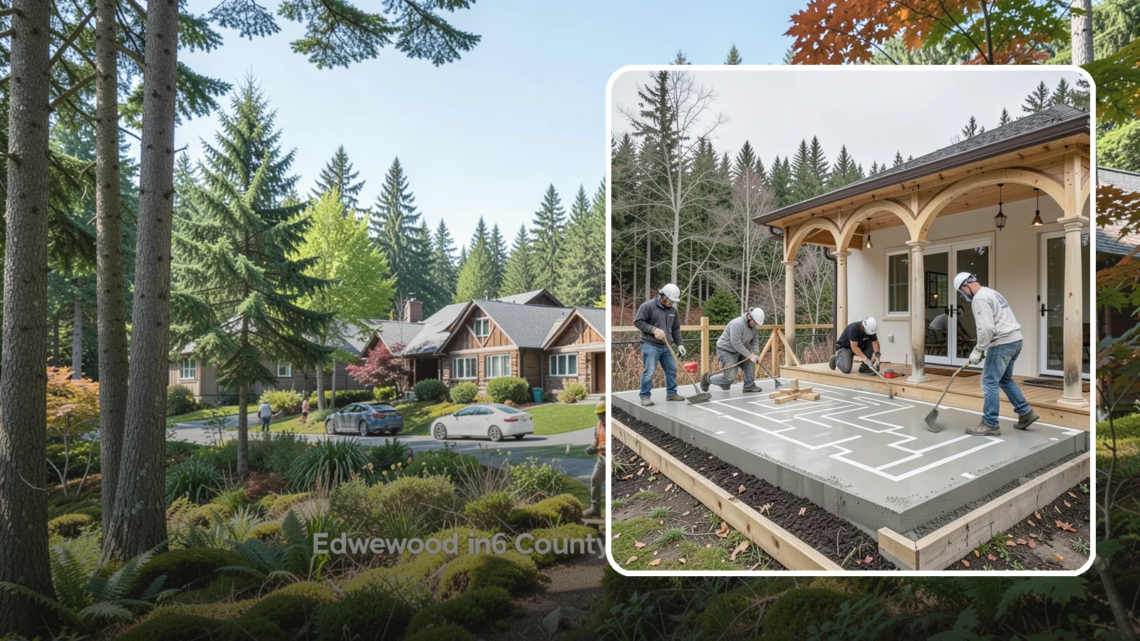 Concrete Patio Installation in Edgewood, Pierce County, WA - Concrete patio installation that delivers a durable, low-maintenance foundation for outdoor living.