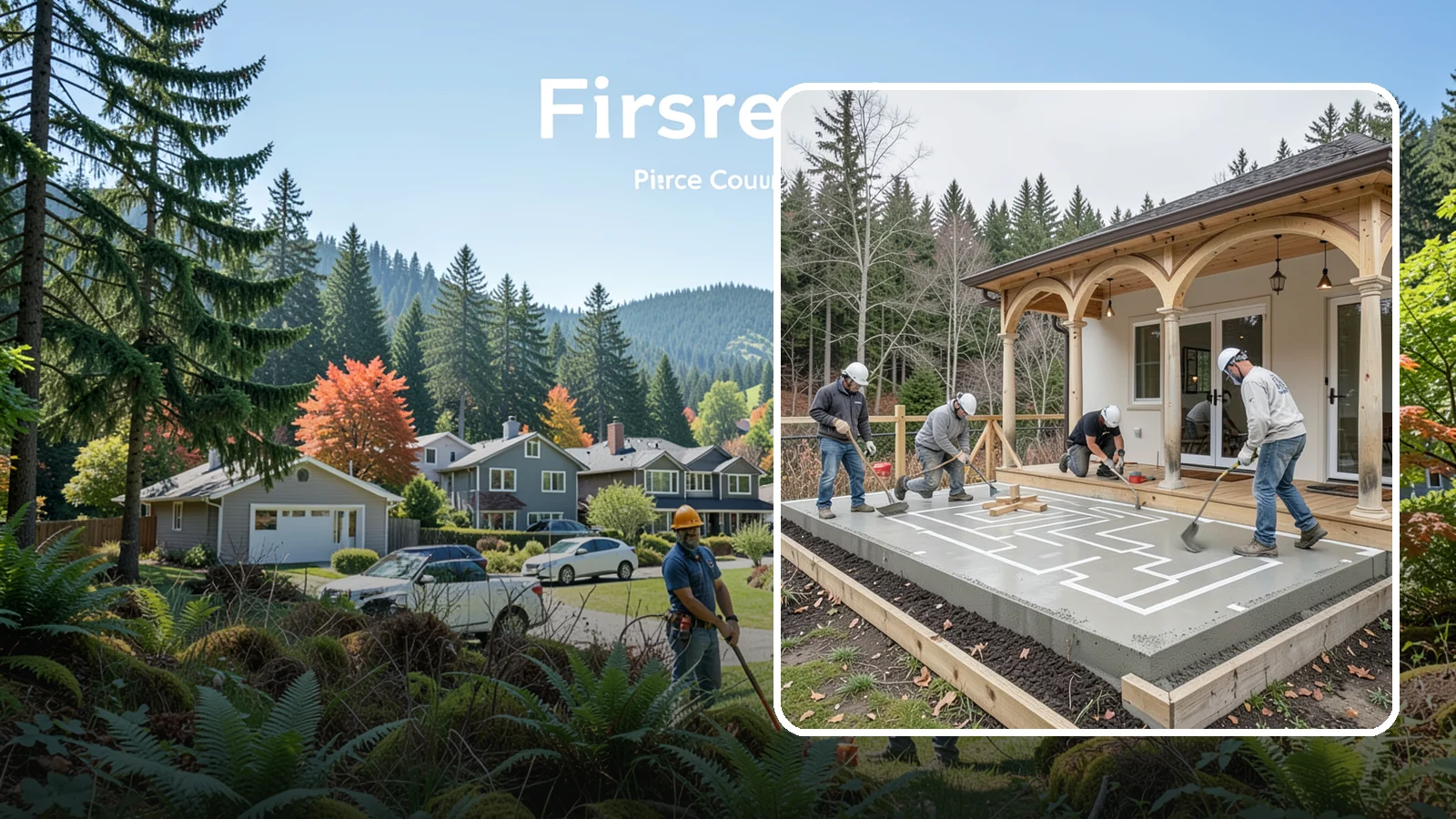 Concrete Patio Installation in Fircrest, Pierce County, WA - Concrete patio installation that delivers a durable, low-maintenance foundation for outdoor living.
