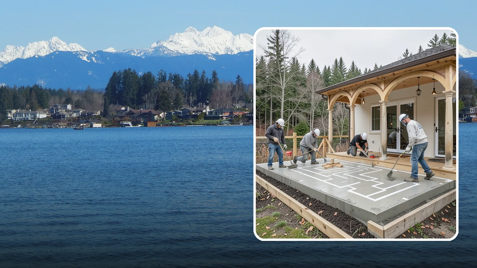 Concrete Patio Installation in Lake Stevens, Snohomish County, WA - Concrete patio installation that delivers a durable, low-maintenance foundation for outdoor living.