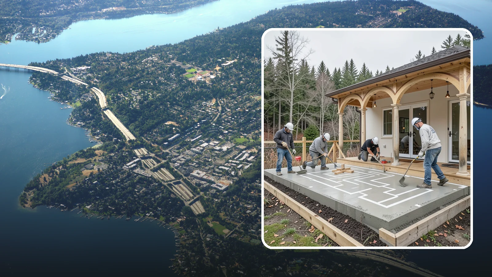 Concrete Patio Installation in Mercer Island, King County, WA - Concrete patio installation that delivers a durable, low-maintenance foundation for outdoor living.