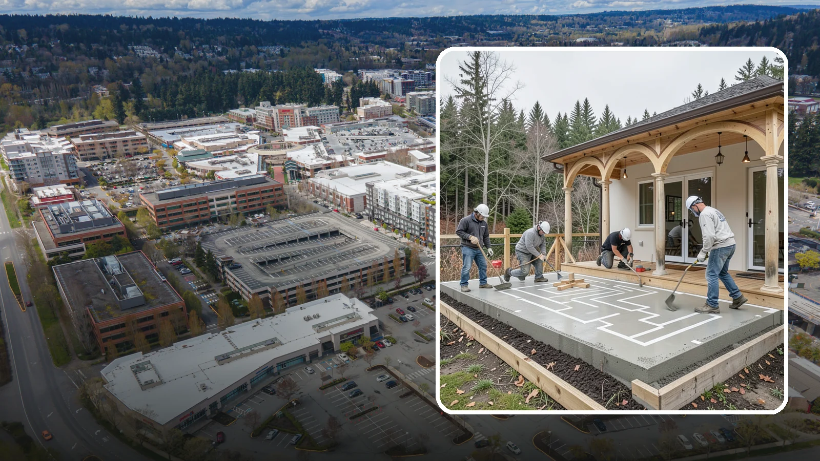 Concrete Patio Installation in Redmond, King County, WA - Concrete patio installation that delivers a durable, low-maintenance foundation for outdoor living.