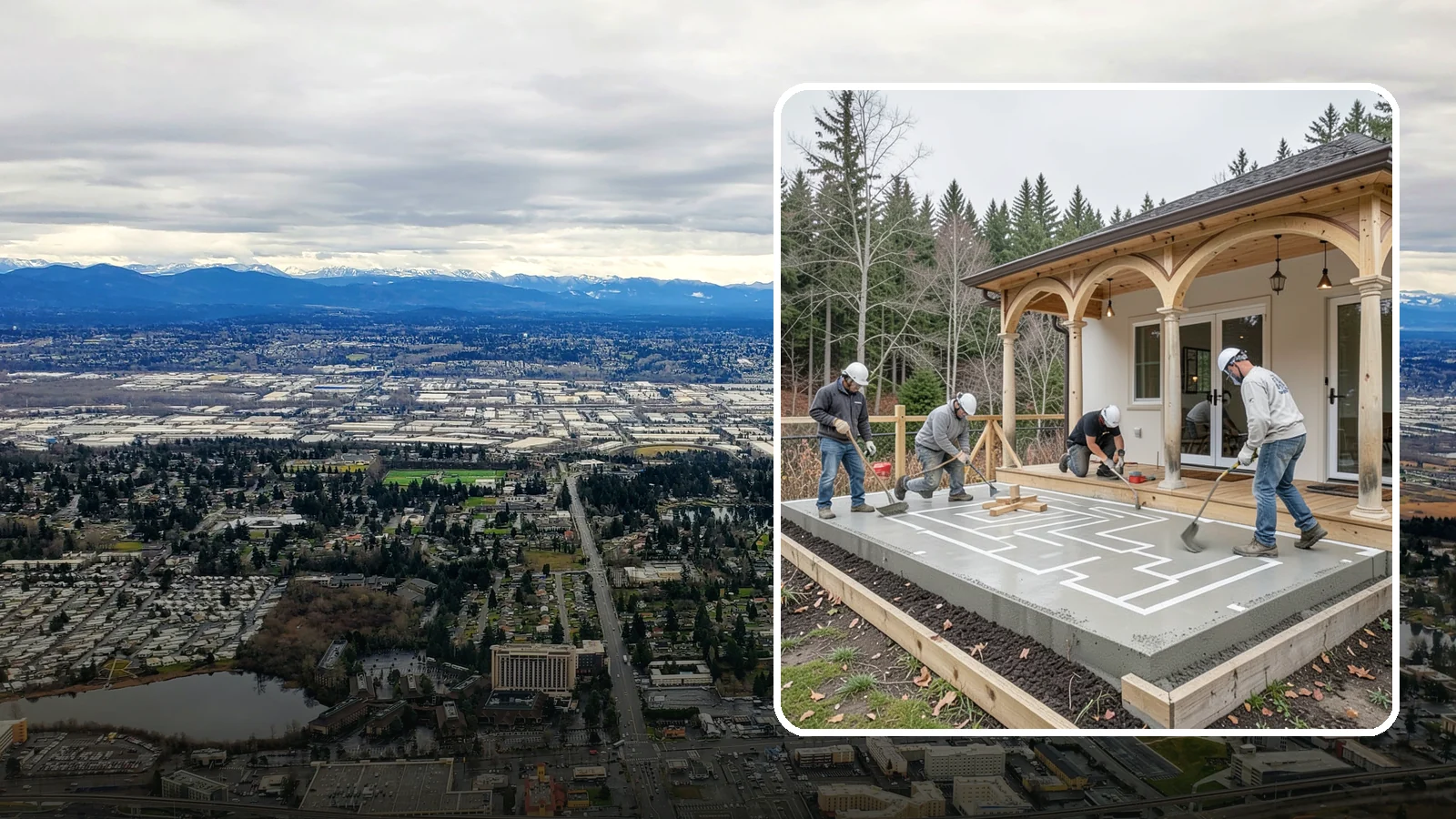 Concrete Patio Installation in SeaTac, King County, WA - Concrete patio installation that delivers a durable, low-maintenance foundation for outdoor living.
