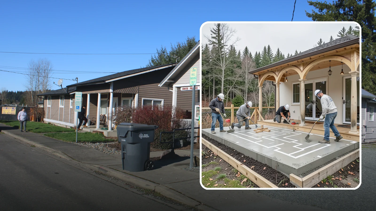 Concrete Patio Installation in South Prairie, Pierce County, WA - Concrete patio installation that delivers a durable, low-maintenance foundation for outdoor living.