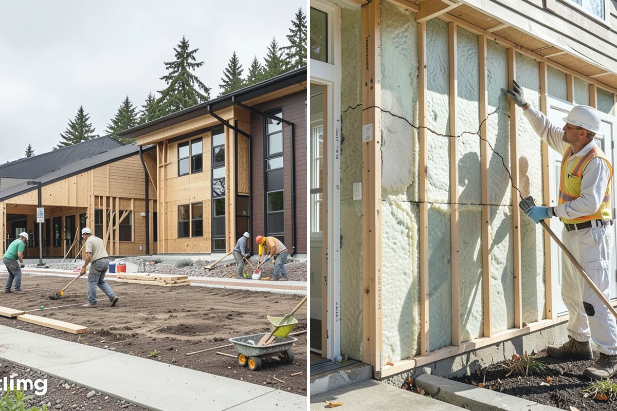 Concrete Patio Installation in South Prairie, Pierce County, WA - Excavate and compact a well-drained base