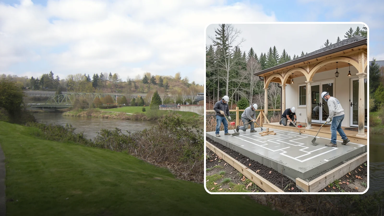 Concrete Patio Installation in Tukwila, King County, WA - Concrete patio installation that delivers a durable, low-maintenance foundation for outdoor living.