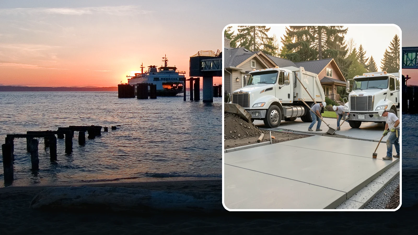 Concrete Removal in Edmonds, Snohomish County, WA - Safe, thorough demolition and haul-away of old concrete to clear the way for your next project.