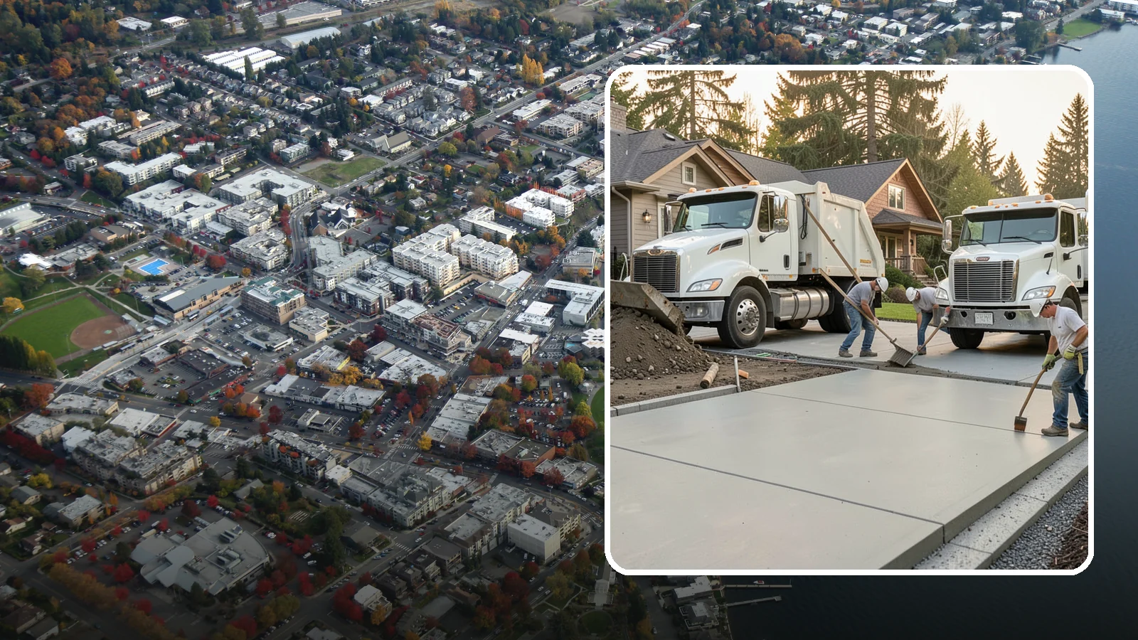 Concrete Removal in Kirkland, King County, WA - Safe, thorough demolition and haul-away of old concrete to clear the way for your next project.