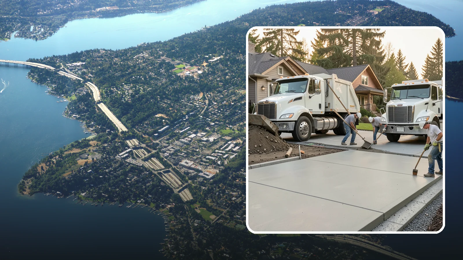 Concrete Removal in Mercer Island, King County, WA - Safe, thorough demolition and haul-away of old concrete to clear the way for your next project.