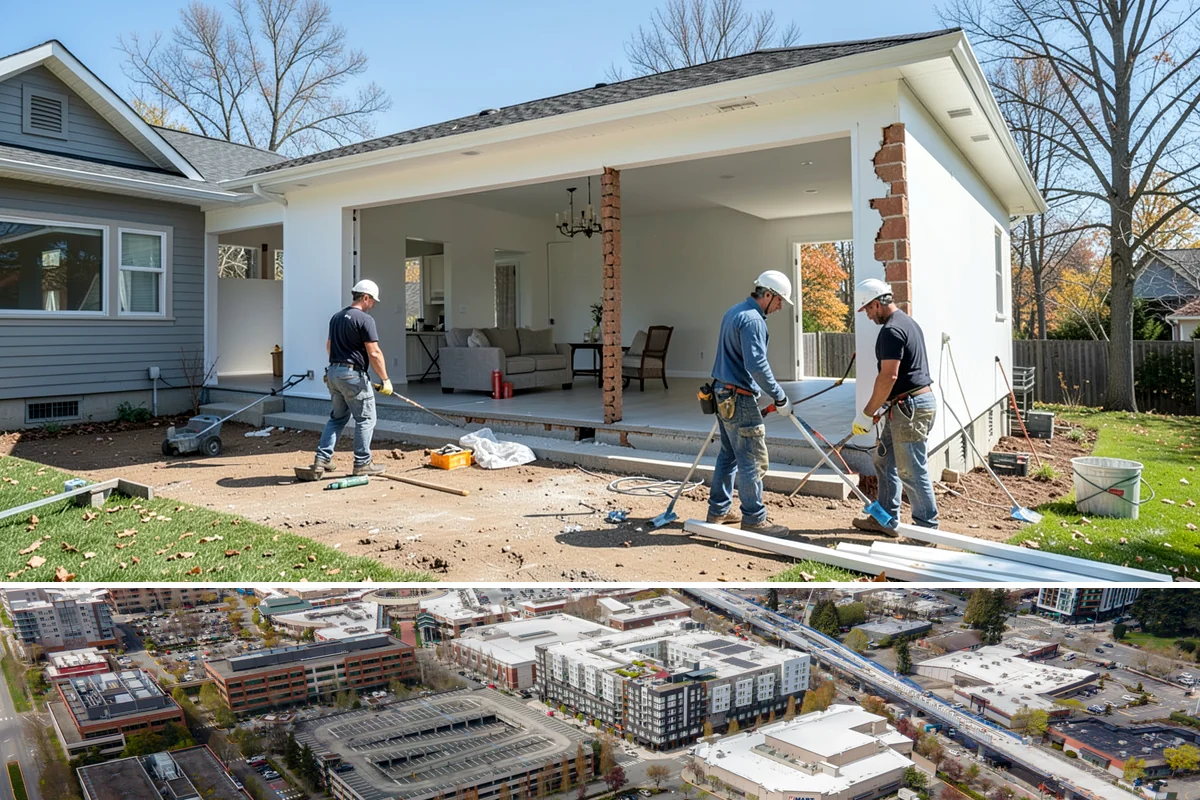 Concrete Removal in Redmond, King County, WA - Removal can be done in any season, though drier ground makes equipment access and hauling easier.