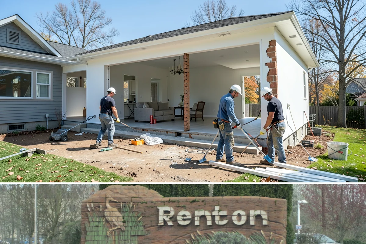 Concrete Removal in Renton, King County, WA - Removal can be done in any season, though drier ground makes equipment access and hauling easier.