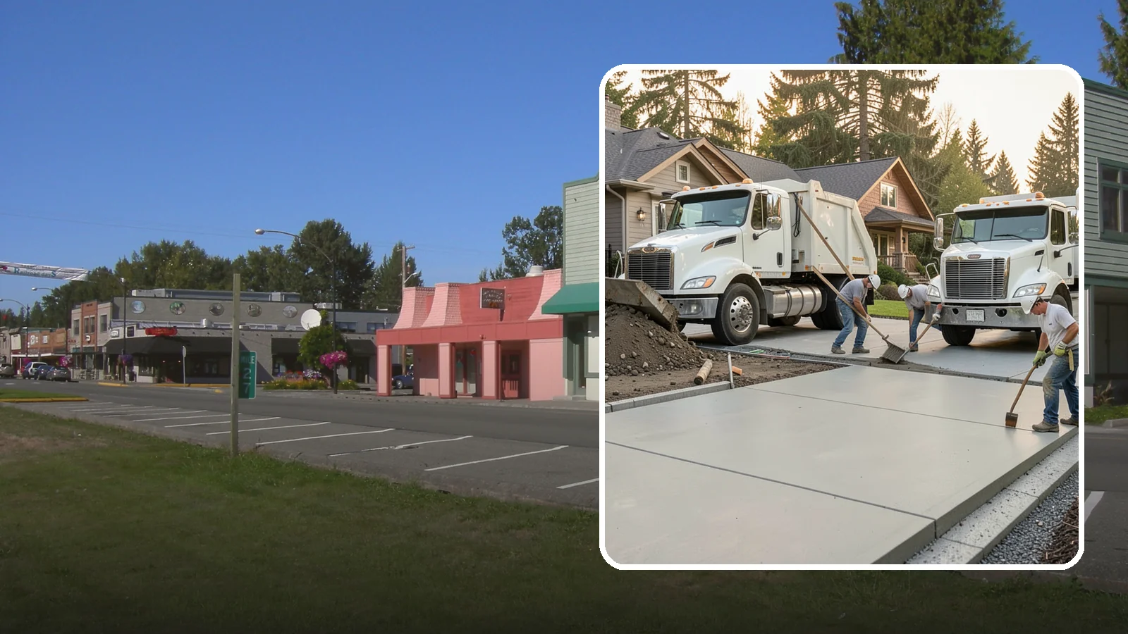Concrete Removal in Snoqualmie, King County, WA - Safe, thorough demolition and haul-away of old concrete to clear the way for your next project.