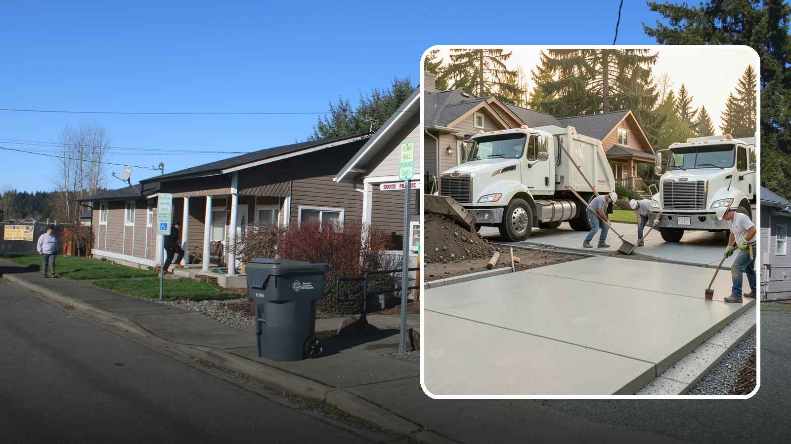 Concrete Removal in South Prairie, Pierce County, WA - Safe, thorough demolition and haul-away of old concrete to clear the way for your next project.
