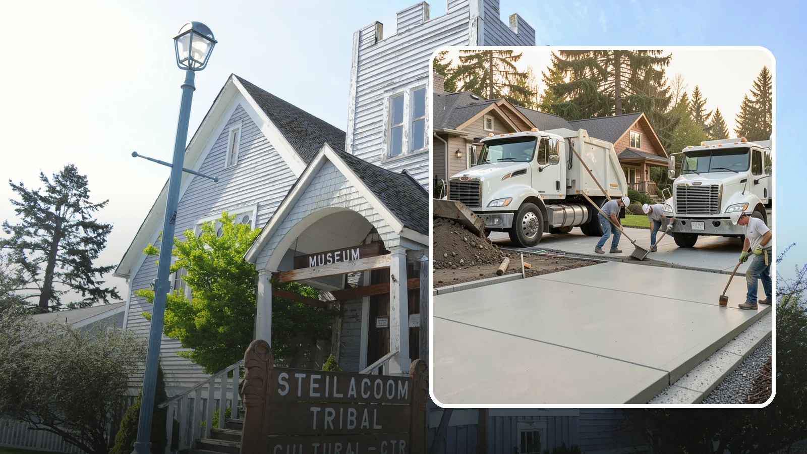 Concrete Removal in Steilacoom, Pierce County, WA - Safe, thorough demolition and haul-away of old concrete to clear the way for your next project.