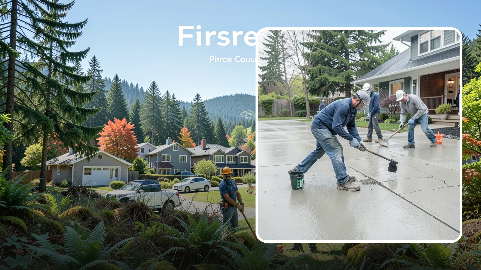 Concrete Repair in Fircrest, Pierce County, WA - Restore cracked, spalled, or settling concrete before Puget Sound moisture turns small flaws into costly failures.