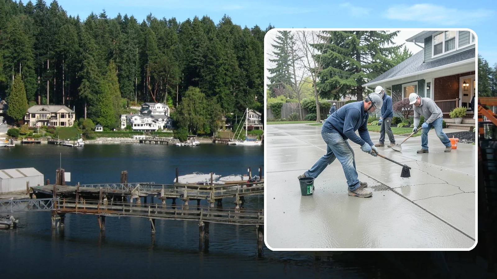 Concrete Repair in Gig Harbor, Pierce County, WA - Restore cracked, spalled, or settling concrete before Puget Sound moisture turns small flaws into costly failures.