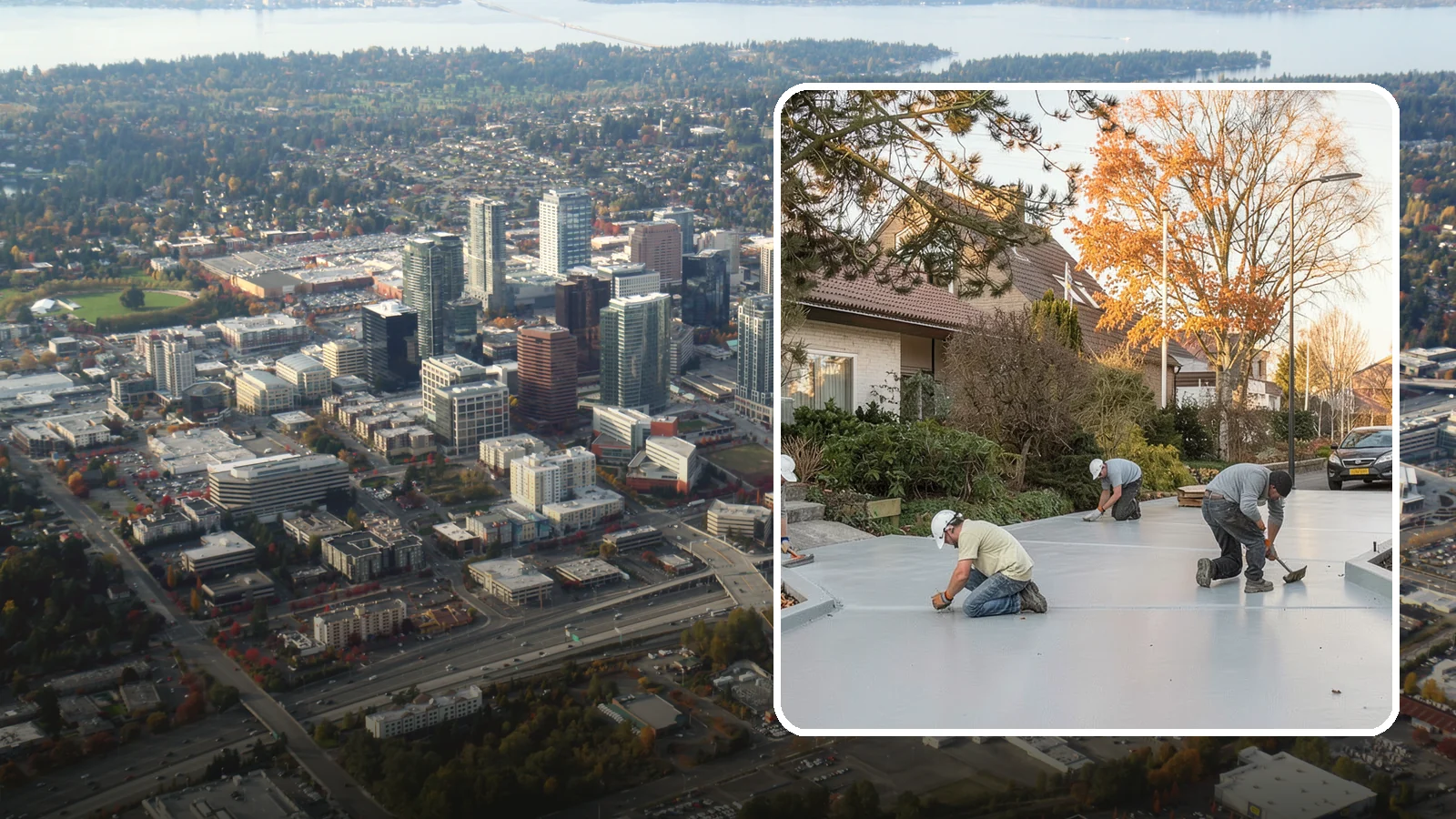 Concrete Resurfacing in Bellevue, King County, WA - Renew worn but structurally sound concrete with a fresh, durable overlay instead of full replacement.