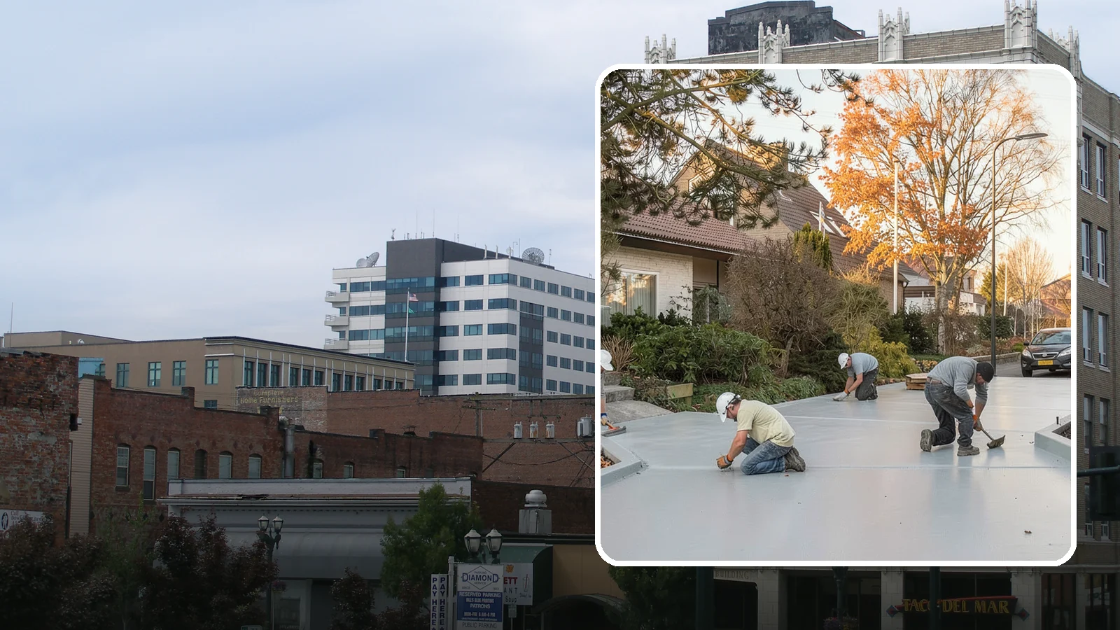 Concrete Resurfacing in Everett, Snohomish County, WA - Renew worn but structurally sound concrete with a fresh, durable overlay instead of full replacement.