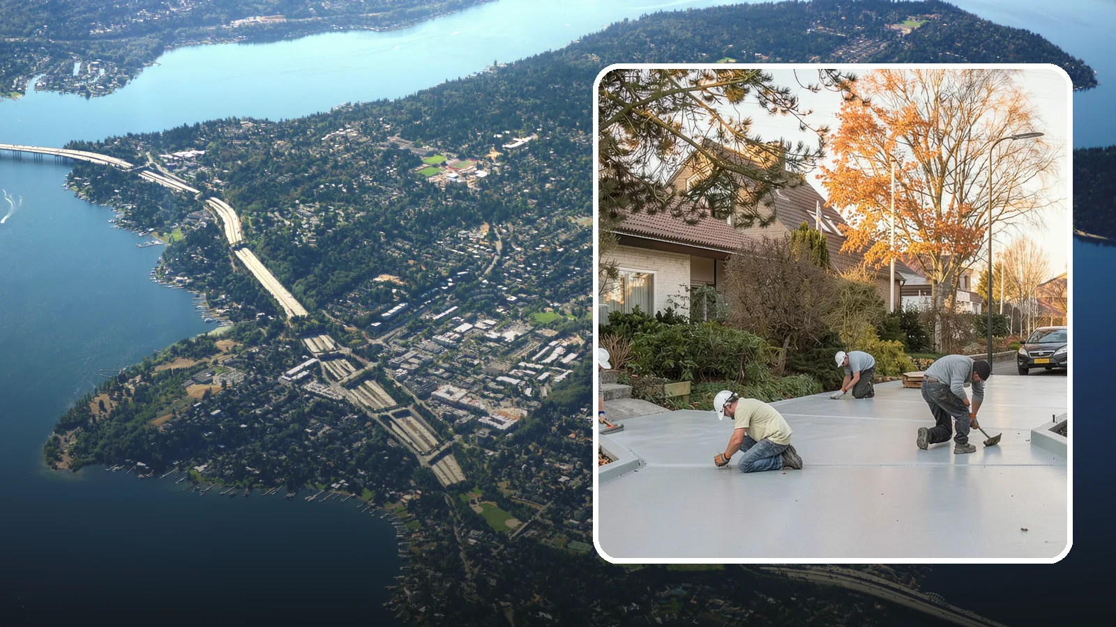 Concrete Resurfacing in Mercer Island, King County, WA - Renew worn but structurally sound concrete with a fresh, durable overlay instead of full replacement.
