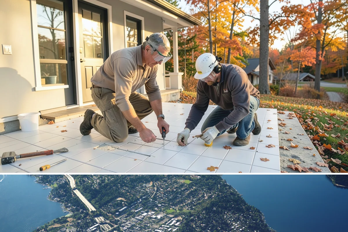 Concrete Resurfacing in Mercer Island, King County, WA - Overlays bond and cure best in warm, dry weather, making summer the prime window for resurfacing.