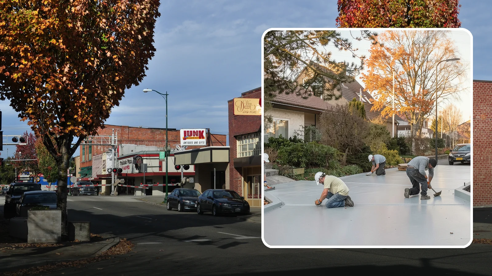 Concrete Resurfacing in Puyallup, Pierce County, WA - Renew worn but structurally sound concrete with a fresh, durable overlay instead of full replacement.