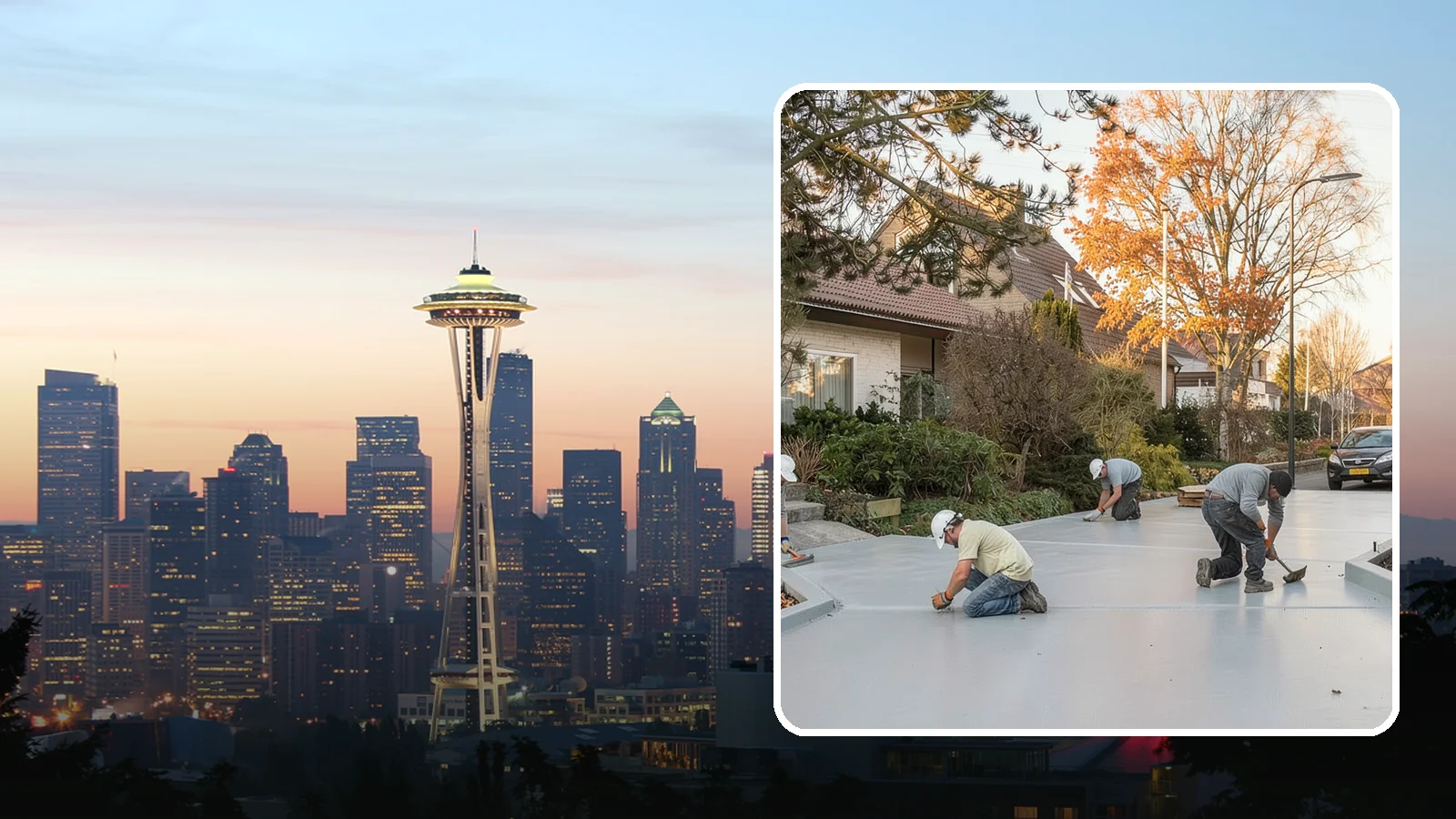 Concrete Resurfacing in Seattle, King County, WA - Renew worn but structurally sound concrete with a fresh, durable overlay instead of full replacement.
