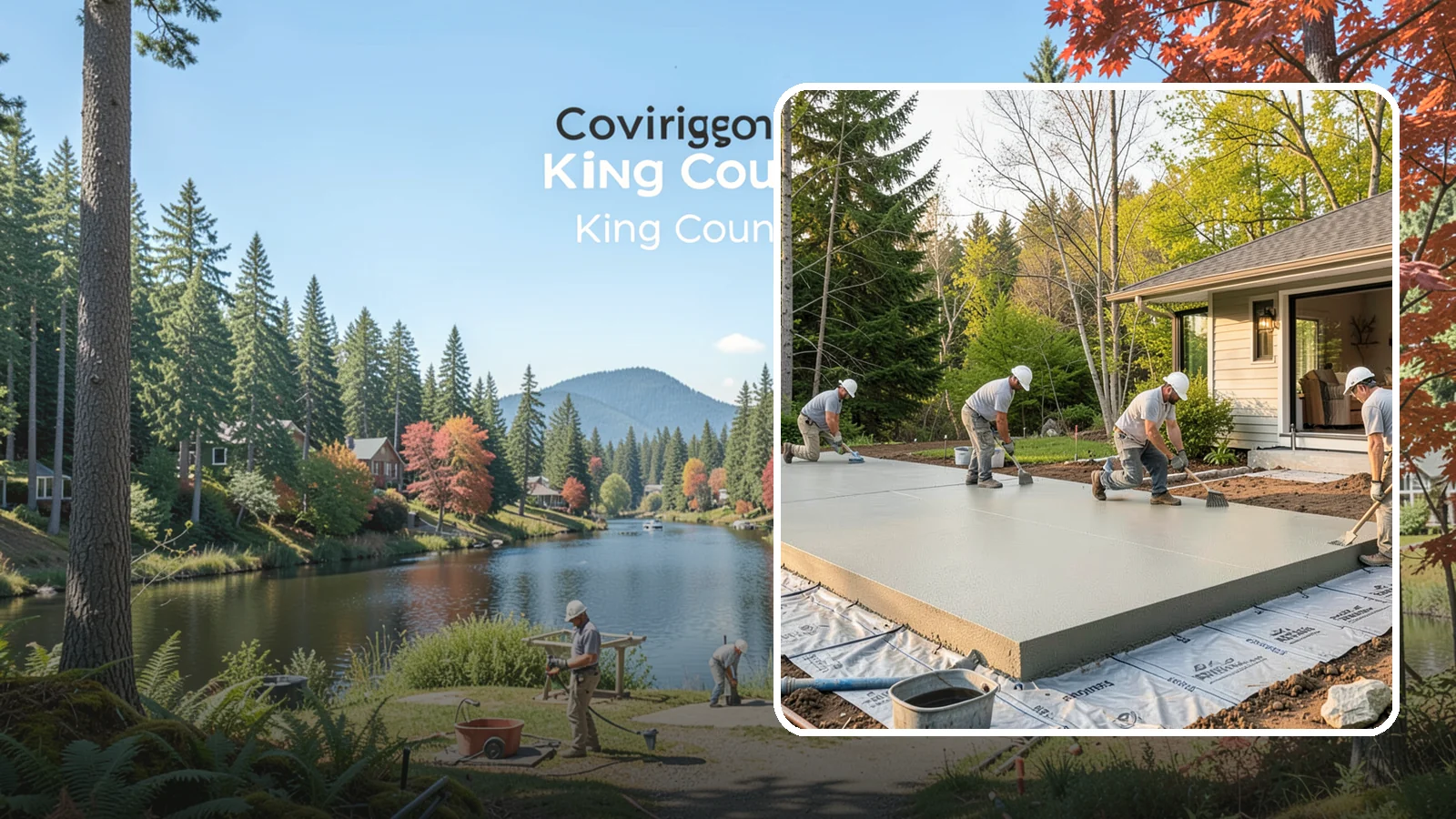 Concrete Slab Installation in Covington, King County, WA - Structural concrete slabs poured with vapor barriers and reinforcement suited to damp Northwest ground.