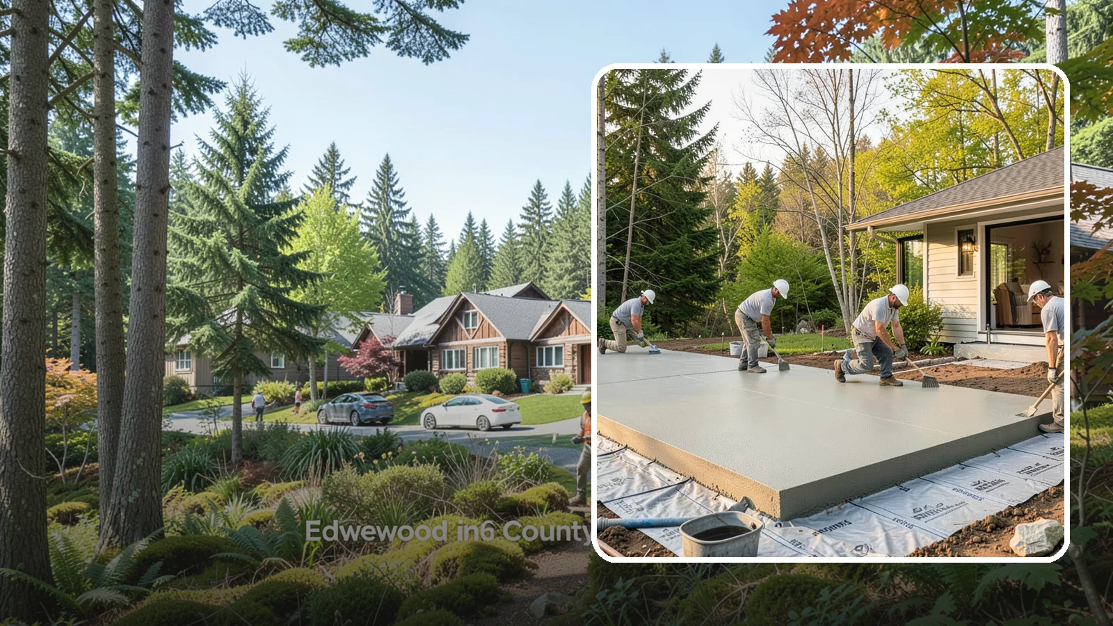 Concrete Slab Installation in Edgewood, Pierce County, WA - Structural concrete slabs poured with vapor barriers and reinforcement suited to damp Northwest ground.