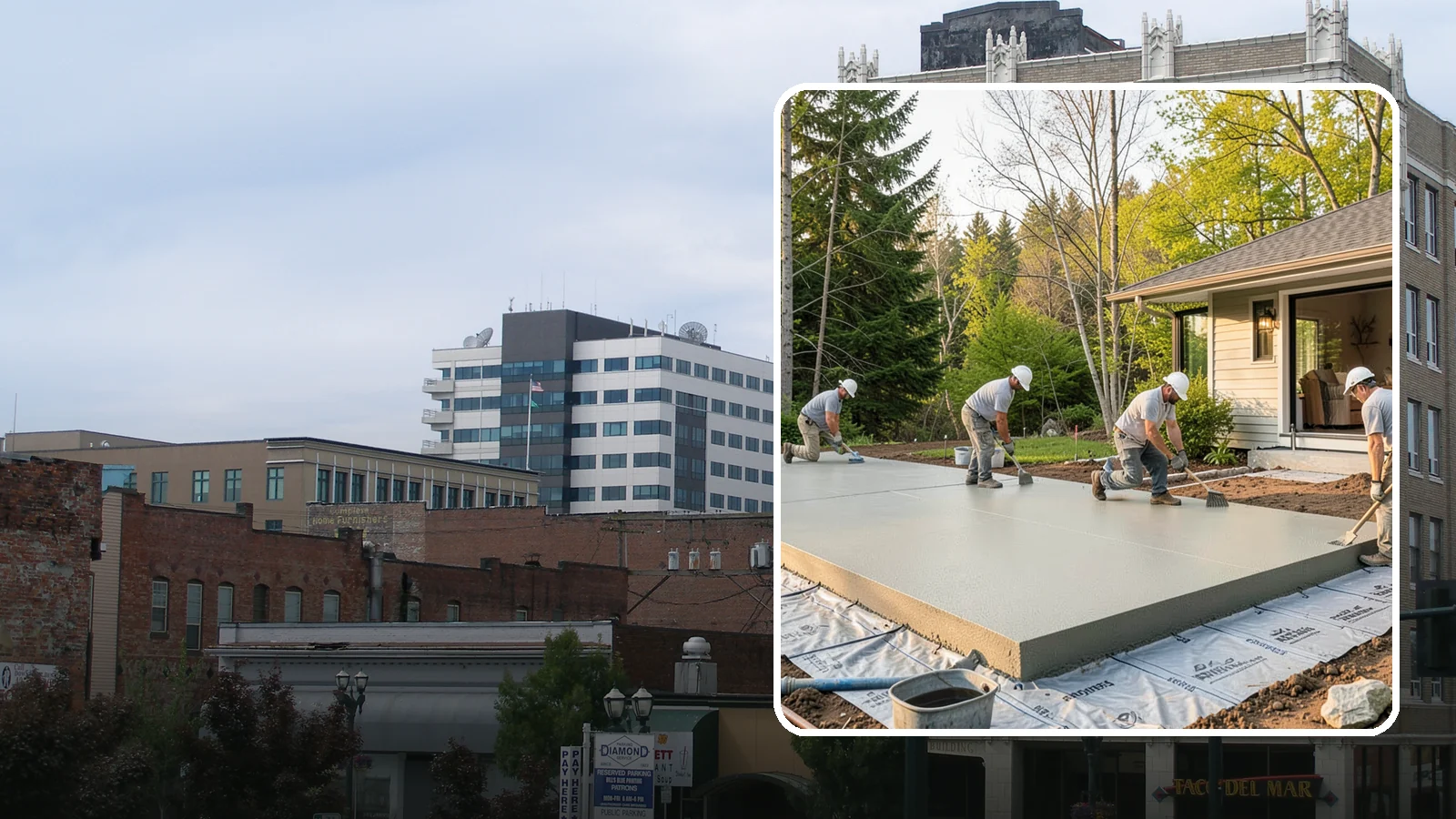 Concrete Slab Installation in Everett, Snohomish County, WA - Structural concrete slabs poured with vapor barriers and reinforcement suited to damp Northwest ground.
