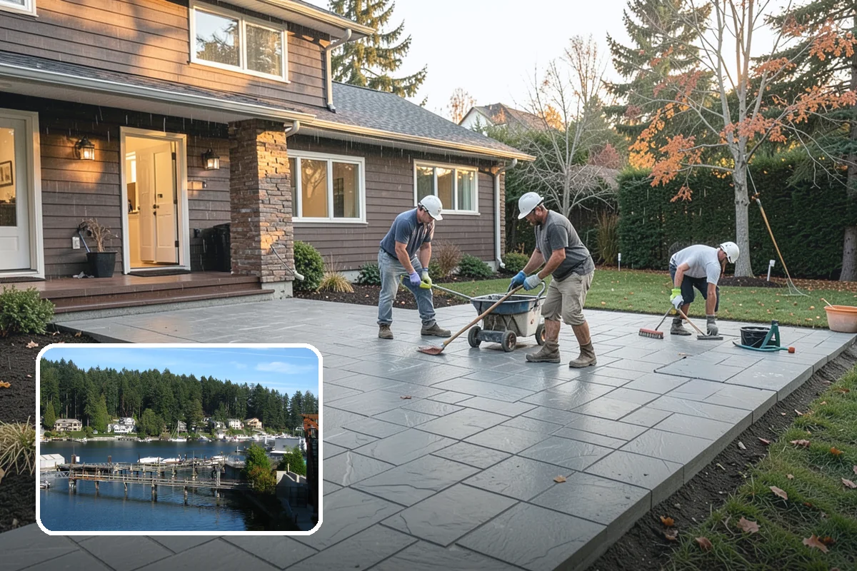 Concrete Slab Installation in Gig Harbor, Pierce County, WA - Vapor barrier guards against ground moisture