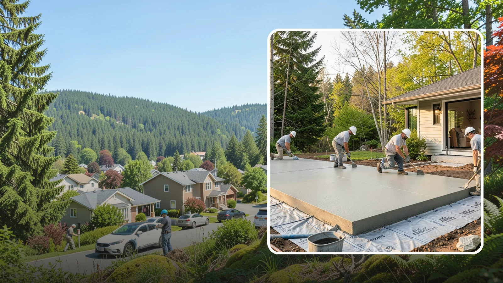 Concrete Slab Installation in Index, Snohomish County, WA - Structural concrete slabs poured with vapor barriers and reinforcement suited to damp Northwest ground.